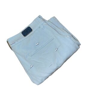 Mugsy Short Men 31 Good Vibes Jet Ski All Over Print Stretch Flat Front‎ Chino